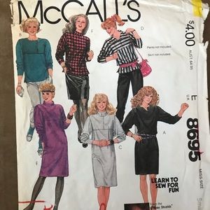 80s McCalls Sewing Pattern 8695